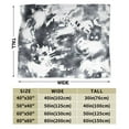 thumbnail image 4 of ZNDUO Lightweight Microfiber Bed Blanket, Ink Tie-dye Text Pattern Super Soft Flannel Cozy Throw Blankets, 60"x50", 4 of 8