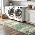 thumbnail image 4 of Kitchen Rugs Sets of 3 Non Slip Washable Kitchen Mats for Floor, Waterproof Abstract Kitchen Runner Rug, Floor Mat Carpet for Hallway, Laundry, Sink, Entryway, Bathroom, Green, 4 of 5
