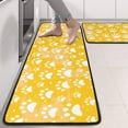 thumbnail image 2 of Kitchen Rugs Sets Of 2,Yellow Dog Paw Footprint Anti Fatigue Kitchen Mat Rugs Non Slip Washable,Decorative Kitchen Floor Mats for Kitchen,Sink,Laundry,17"x47"+17"x47", 2 of 5