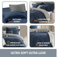 thumbnail image 2 of Swift Home 3PC Reversible Lightweight Duvet Cover & Sham Set, Navy/Graphite, Full/Queen, 2 of 6