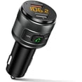 thumbnail image 1 of Transmisor FM IMDEN Bluetooth 5.0 para coche con 2 cargadores USB, 1 of 21