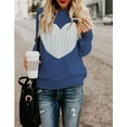 thumbnail image 2 of Cogild Women Cute Heart Sweaters Casual Crew Neck Pullover Cable Knitted Sweater, 2 of 6