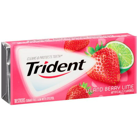 UPC 012546001915 product image for Trident Island Berry Lime Sugar Free Gum, 18 pieces | upcitemdb.com