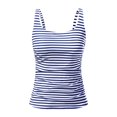 thumbnail image 4 of EliteGoogv Swimsuit Top For Women Back Stainless Steel Hooks Underwire Full Coverage Push Up Bikini Top Summer Beach Pool Swimwear Blue, 4 of 4