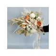 thumbnail image 4 of Elegant Artificial Flowers Bouquets Captivating Champagne Orange Faux Flower Cluster Stylish Flower Bouquets Charm, 4 of 11