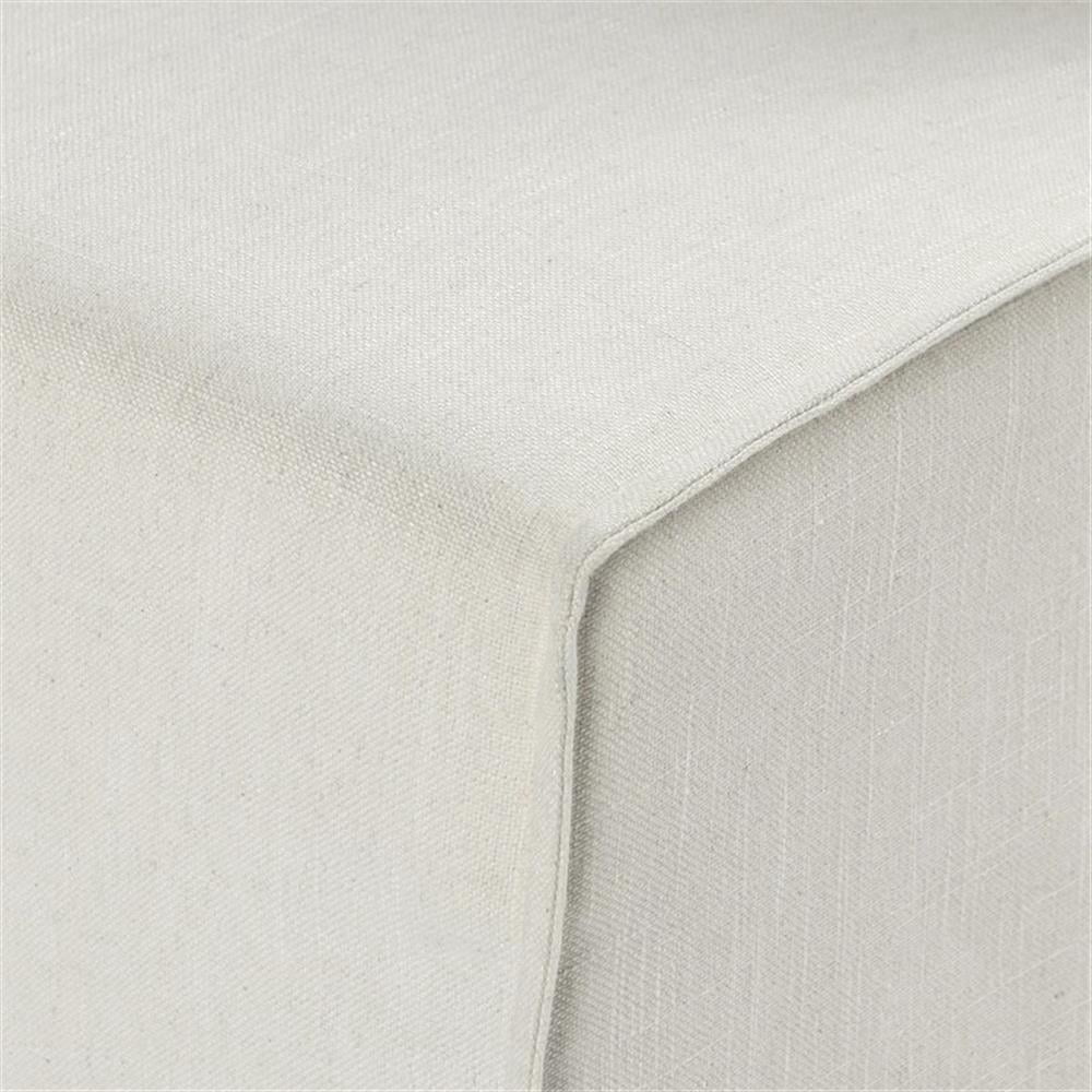 Pemberly Row White Fabric Upholstered Parsons Dining Chairs (Set of 2)