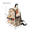 thumbnail image 3 of FORMRS School Backpack with Front Zippered Pocket 12" Student Travel Daypack, Fall Beige Pumpkin, 3 of 6