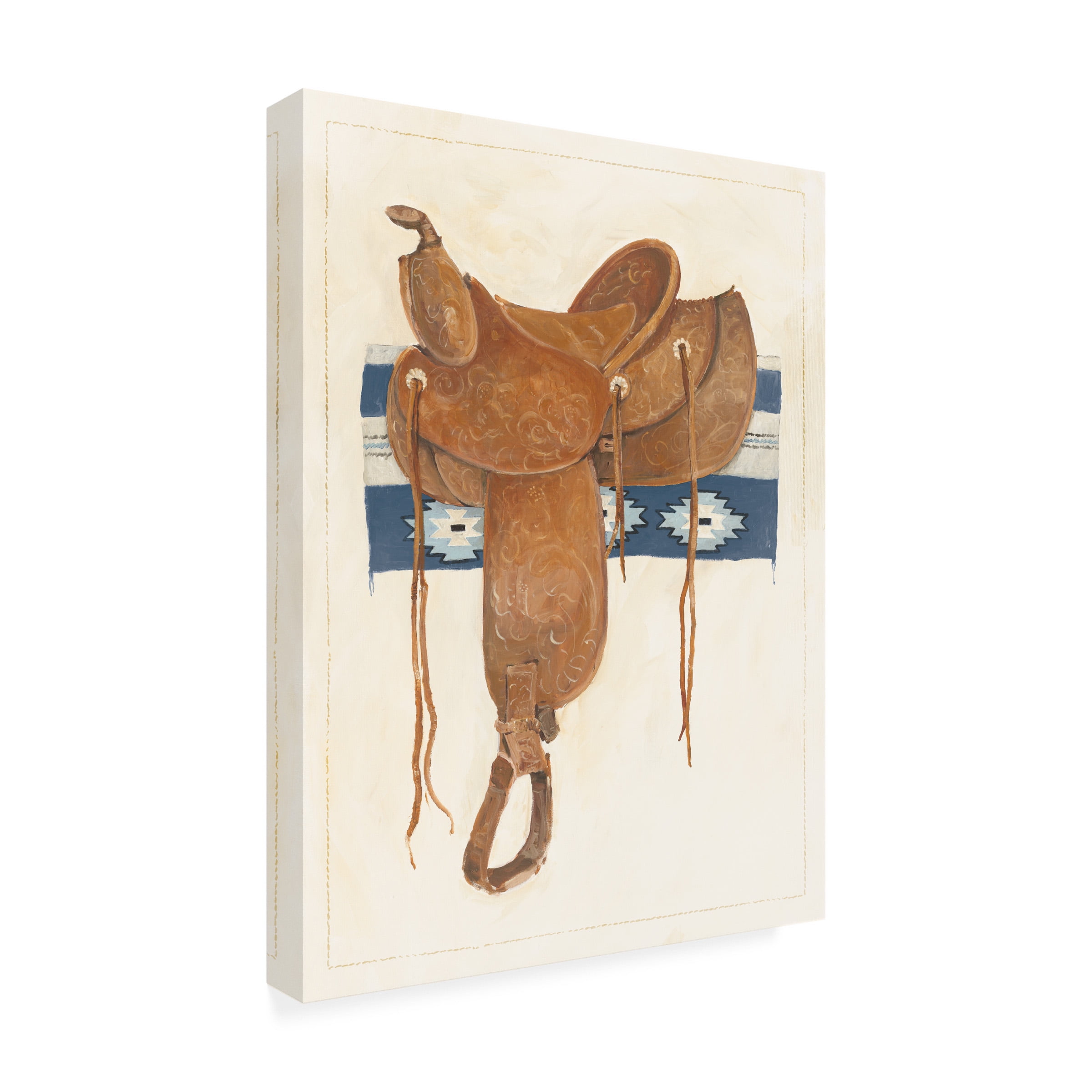 Avery Tillmon 'Western Saddle II Light' Canvas Art