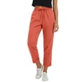 thumbnail image 6 of GUACER Womens Cropped Cargo Pants Elastic Waisted Casual with Pockets Jogger Sweatpants, 6 of 8