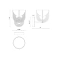 thumbnail image 3 of Alora Lighting WV362106VBAR-UNV Colette 9" Tall Led Bathroom Sconce - Vintage Brass /, 3 of 7