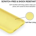 thumbnail image 6 of iPhone 11 Case Liquid Silicone iPhone 11 Phone Case Soft Gel Rubber Slim Case Anti-Scratch Durable Microfiber Lining Full Shockproof Protective Cover for iPhone 11 6.1", Lemon Yellow, 6 of 15