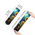 thumbnail image 2 of Goofa Vintage Starry Sky Sunflower Pattern Non Slip Socks with Grips for Elderly, Crew Socks Yoga Hospital Socks Cushioned Sole Gripper Socks for Men Women, 2 of 5