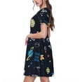 thumbnail image 2 of Vsdgher Robes Midi Maxi Décontractées d'Été 2025 pour Femmes, Légères, Manches Courtes, Col Rond, Robe de Plage, 2 of 6