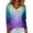 Light Green, variant on Cross Dyed Printed Long Sleeve Tops, Elegant Cowl Neck Pullover Shirt, Vibrant Ombre Design Velvet Blouse for Spring Holidays, Parties & Casual Wear, Fashionable Gifts (Light Purple L)