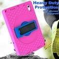 thumbnail image 6 of K-Lion for Apple iPad 10th Gen 10.9" 2022 Rugged Case Honeycomb Pattern 360° Rotatable kickstand Handstrap Shoulder Strap Shockproof Anti-Scratch Heavy Duty Case,C, 6 of 8