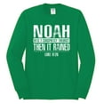 thumbnail image 2 of Wild Bobby Noah Was A Conspiracy Theorist Inspirational/Christian Men Long Sleeve Shirt, Kelly, Large, 2 of 5