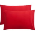 thumbnail image 1 of YWC-Microfiber Pillow Cases Queen Size 2 Pack, Soft Pillowcases with Envelope Closure, Wrinkle Resistant Pillow Covers, 20x30, Red, 1 of 4