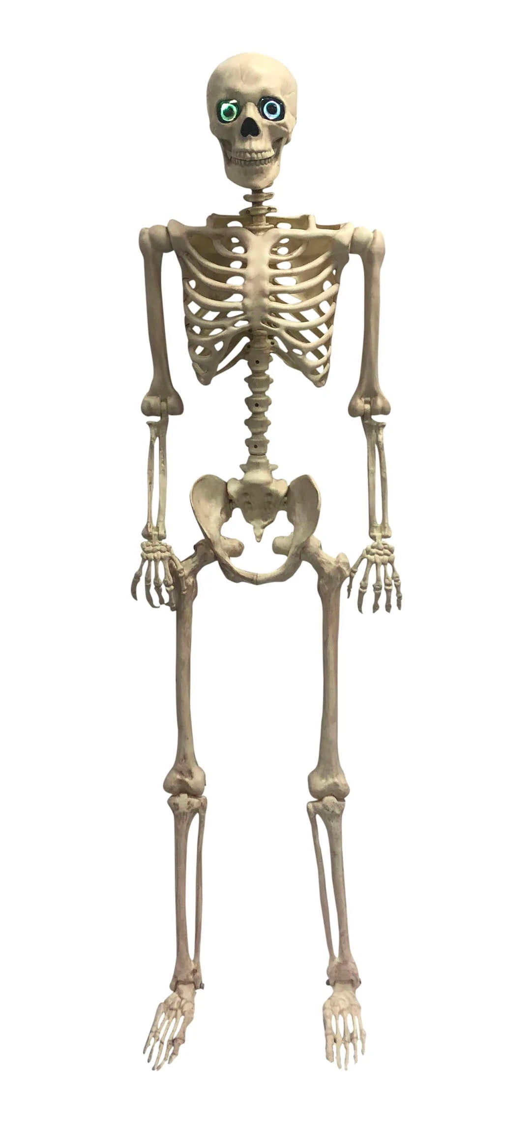 5' Life Size Poseable LightUp Eyes Sound Skeleton Halloween Prop