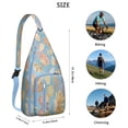 thumbnail image 2 of Beachcomber Sling Backpack - Spiral Seashell & Tropical Design Crossbody Bag, Lightweight Durable Pack with Layered Storage for Essentials, 2 of 4