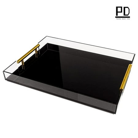 

Acrylic Serving Tray - with Metal Handles