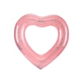 thumbnail image 2 of Heart Shaped Pool FloatwithGlitter, Extra Thick Anti-Roll PVC Swim Tube for Adults and , White Pink Inflatable Swimming Accessory, 2 of 6