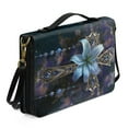 thumbnail image 2 of Kuiaobaty Cross Lily Print Bible Cover for Men Women, PU Leather Bible Carrying Case with Adjustable Shoulder Strap, Waterproof Bible Bags Scripture Bag Church Bag for Bible Study, 2XL, 2 of 7