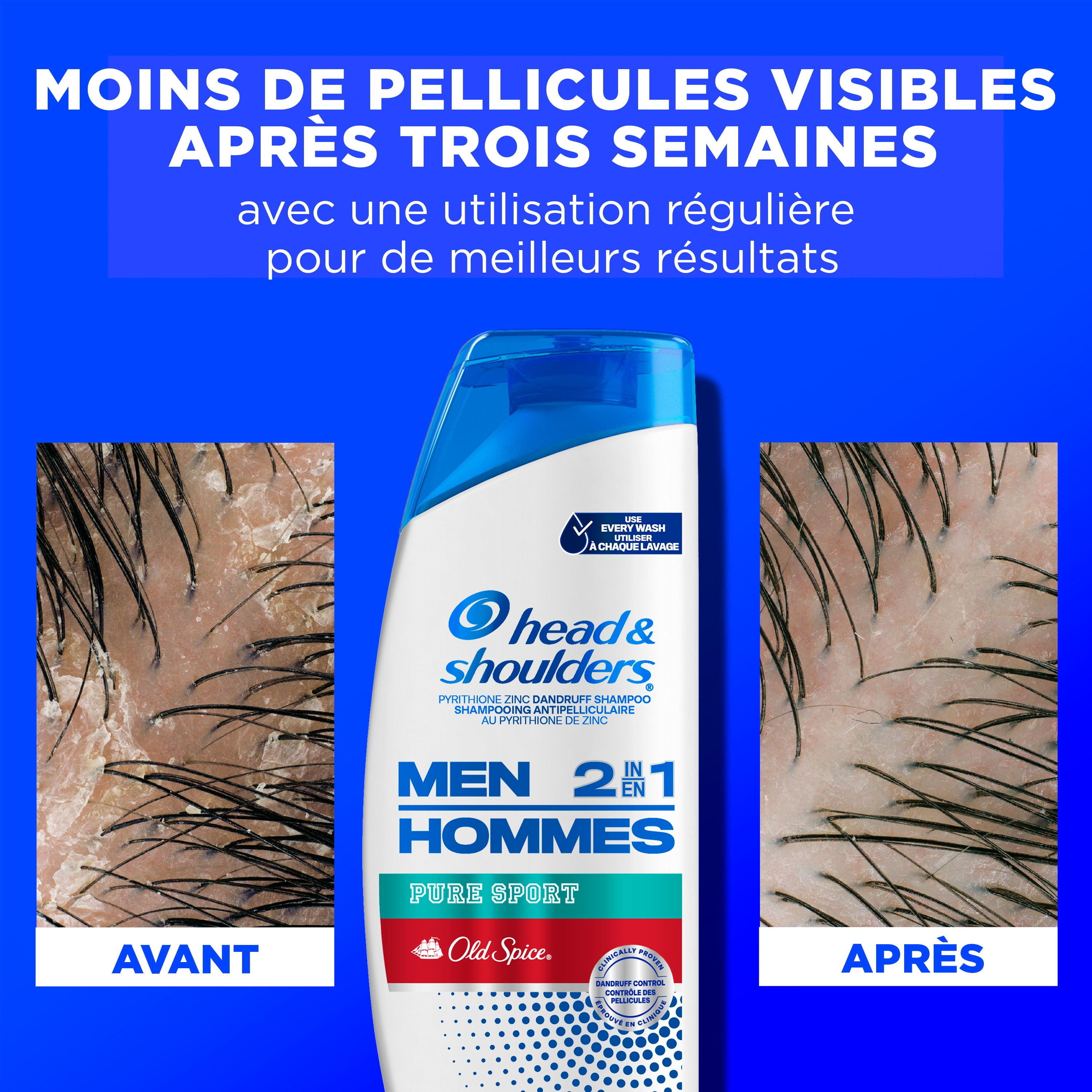 Shampooing et revitalisant 2 en 1 Head & Shoulders Old Spice Pure Sport POUR HOMMES