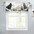 thumbnail image 4 of Wolf Valance Rod Pocket Window Curtain for Kitchen Winter Misty Forest Wildlife Safari Animal Hunting Theme Thermal Insulated Room Darkening Curtain for Dinning Room 54 by 18 in, 1 Panel, 4 of 6