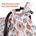 thumbnail image 3 of Rquite Funda para asiento de coche para bebé, Fundas para asiento de coche para niña y niño, Funda para asiento de coche de muselina de algodón, Toldo ligero para asiento de coche, Funda para portabeb, 3 of 5