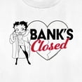 thumbnail image 2 of Women's Betty Boop Bank's Closed  Graphic Tee White 2X Large, 2 of 4
