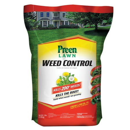 Preen Lawn Weed Control, 5 lb bag covers 2,500 sq ft