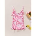 thumbnail image 2 of Liacowi Toddler Baby Girl Swimming Romper Sleeveless Floral Swimwear Swimsuit Bathing Suit, 2 of 9