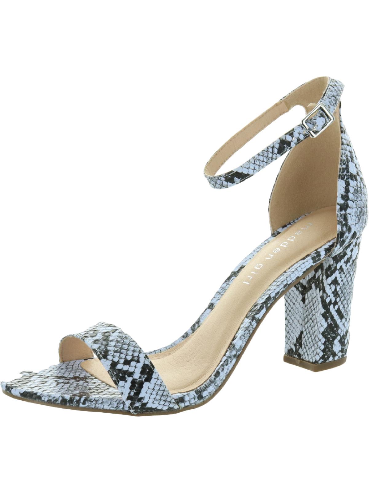 Madden Girl Womens Beella Faux Leather Dress Sandals Blue 5 Medium (B,M