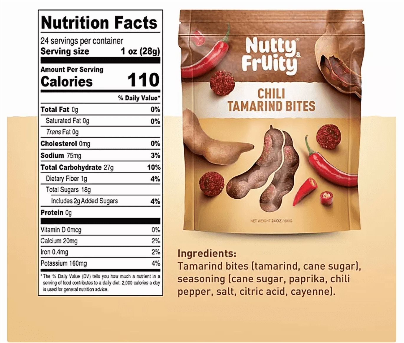 Nutty Fruity Chili Tamarind Bites, 24 oz.