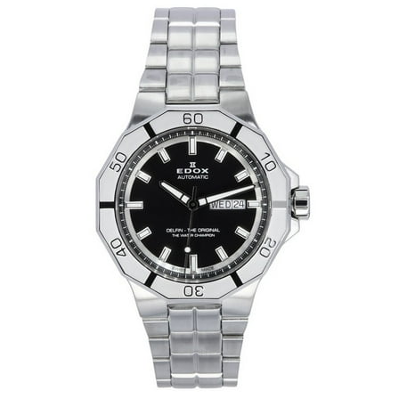 Edox Delfin The Original Day Date Black Dial Automatic Diver's 88008 3M NIN 200M Men's Watch