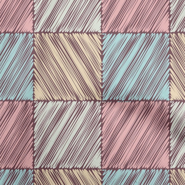 oneOone Viscose Chiffon Beige Fabric Stripes Craft Projects Decor Fabric Printed By The Yard 42 Inch Wide