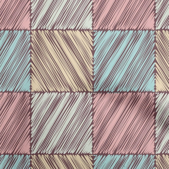 oneOone Georgette Viscose Beige Fabric Stripes Sewing Fabric By The Yard Printed Diy Clothing Sewing Supplies 42 Inch Wide