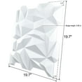 thumbnail image 4 of Art3d White PVC 3D Wall Panel Diamond Wall Panel Jagged Matching 19.7" x 19.7" (12-Pack), 4 of 6