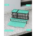 thumbnail image 3 of LEFEE Sink Caddy, Sponge Holder for Sponge, Dish Brush, Soap Dispenser with Drain Tray for Kitchen Sink Countertop- SUS304 Stainless Steel, Rustproof, Quick Dry - Black, 3 of 7