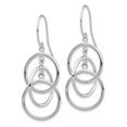 thumbnail image 2 of 14k White Gold Polished Intertwined Circles Dangle French Hook Earrings TF1387W, 2 of 3
