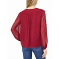 thumbnail image 2 of CeCe womens  Tie Neck Blouse, XL, Red, 2 of 3