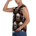 thumbnail image 3 of Haiem Men's Butterfly Skull Print Tank Tops Summer Sleeveless Cut Off Workout T-Shirts Fitness Vest Athletic Undershirts-Small, 3 of 8