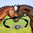 thumbnail image 3 of Unisex Horse Bit Charm Bracelet, Horse Lovers Equestrian Jewelry - Adjustable Friendship Braided String Stirrup Bracelet for Women, Men, Teens, Boys and Girls (Black), 3 of 6
