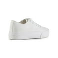 thumbnail image 3 of Lace Up Women's Canvas Sneakers in White, 3 of 3