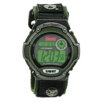 Coleman Men's 45mm Nylon Strap Digital Dual Time Wristwatch, Water Resistant 100m, (40819)
