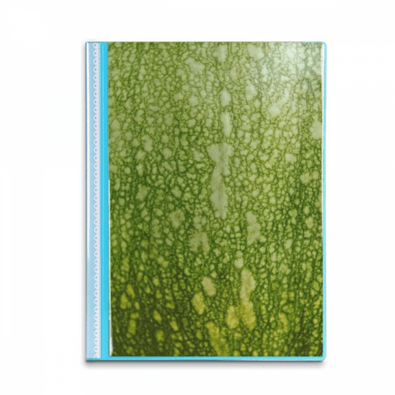 Green Pumpkin Peel Macro Photo Patterns Book Sheet Protectors Portfolio Binder Folder
