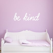 VWAQ Be Kind Wall Decal Inspirational Be Kind Quotes VWAQ-1650 (White, 15"W X 5"H)