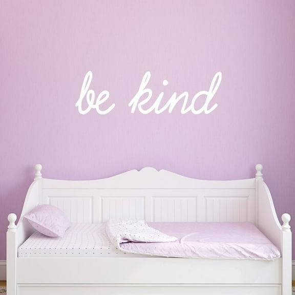 VWAQ Be Kind Wall Decal Inspirational Be Kind Quotes VWAQ-1650 (White, 15"W X 5"H)