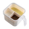 thumbnail image 1 of Multifunctional 4 Compartment Seasoning Dispenser Container with Spoon for Kitchen Storage and Serving, 1 of 5