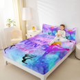 thumbnail image 4 of Feelyou Est Gymnast Sleep Full Size Sheets, Watercolor Galaxy Bed Sheets, 4pcs, 4 of 7